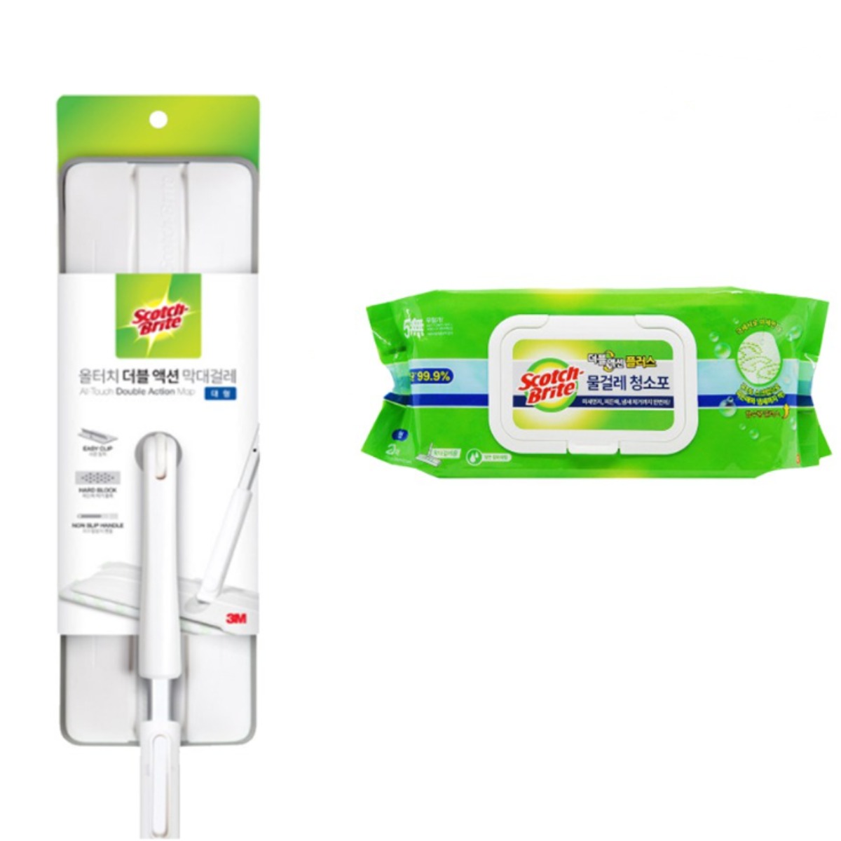 3M 올터치더블액션대형막대걸레+물걸레청소포20매, 1개 52,700원