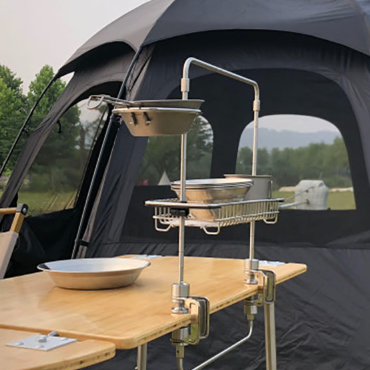 칠나무 IGT테이블 클램프 행어 진열대 TTA행거 악세사리 소품정리 컵건조대, 1개, TTA메쉬트레이(샤로) + 씨에라컵 홀더 41,000원