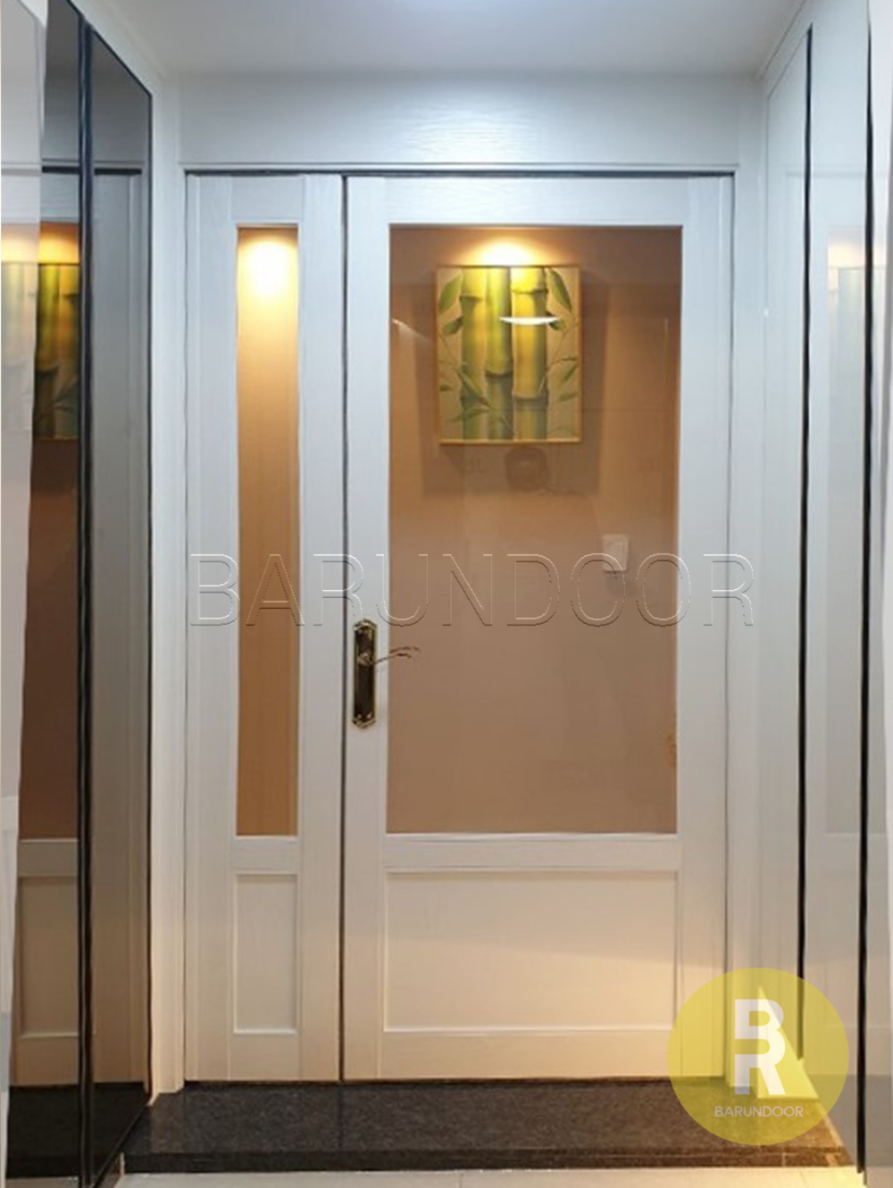 20번 비대칭양개스윙중문 고시형 펄화이트 투명강화유리 // 현관중문,시공비포함,소음차단,반려견안전,맞춤제작,아파트빌라중문 950,000원