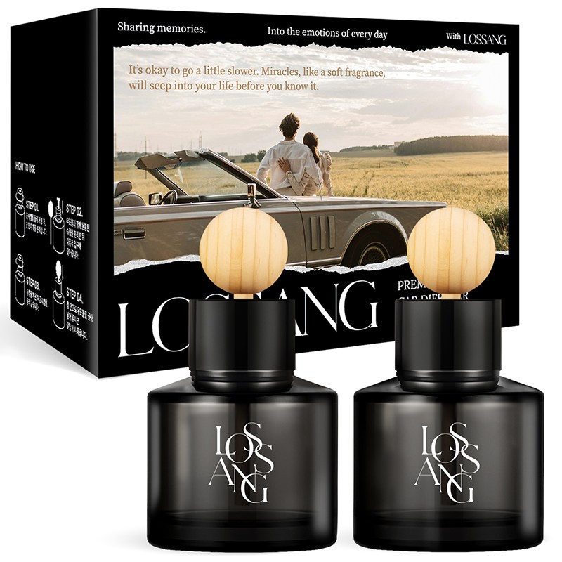 로쌩 퍼퓸 대용량 차량용 방향제 디퓨저 2p + 우드볼스틱 2p 세트, 1세트, 블랙체리 11,800원