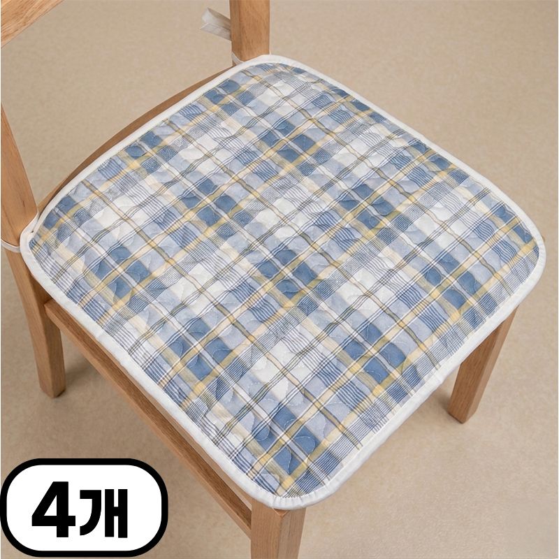 어노에즈 사계절 끈 달린 식탁 의자 방석 4p 15,900원