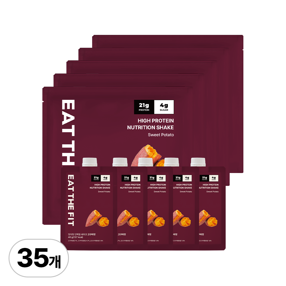 잇더핏 단백질 쉐이크 5주플랜 (고구마맛), 35개, 40g 117,000원