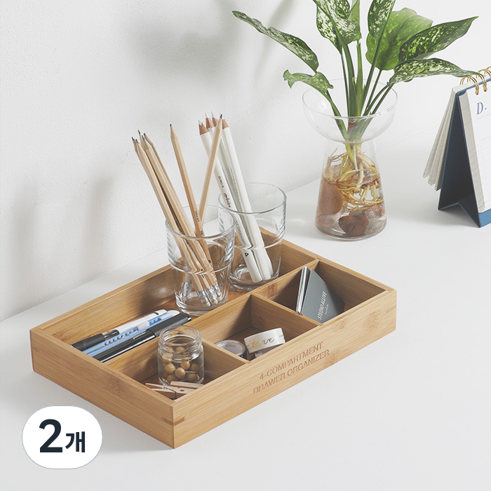 하우스레시피 뱀부 4칸 서랍 정리대 15,800원