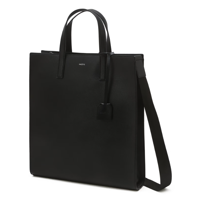 [정품][25FW][15인치 노트북 수납가능] 헤지스 블랙 실버로고 크로스 겸용 남성 토트백 186,920원