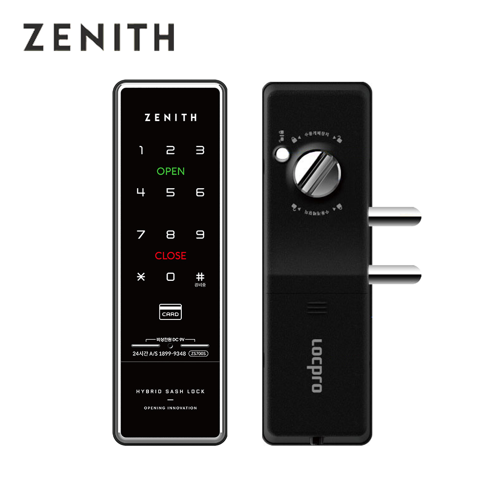 제니스 샷시문도어락 ZS700S 샷시도어락 샤시문 패션문 현관문 세이프도어 폴딩도어 디지털 번호키 120,000원