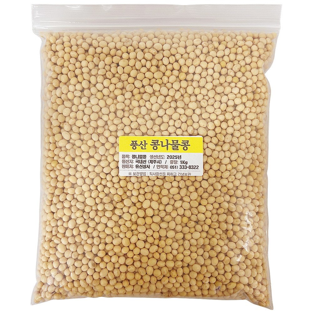 제주 콩나물콩 25년산 발아율최고 무농약 풍산품종 햇콩 낫토용콩, 5개, 1kg 63,500원