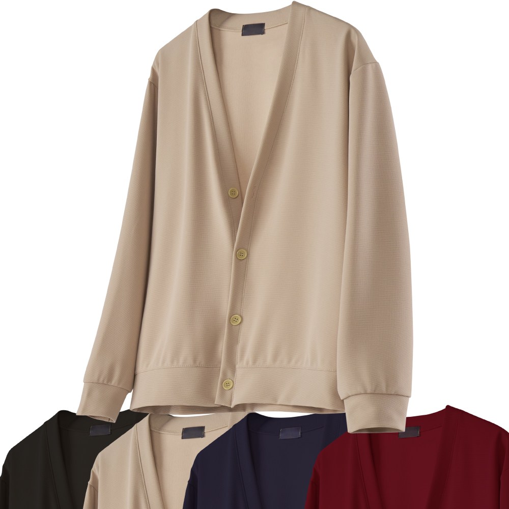 팀스핏 남성용 M~3XL 빅사이즈 세미오버핏 브이넥 워셔블 가디건 12,900원