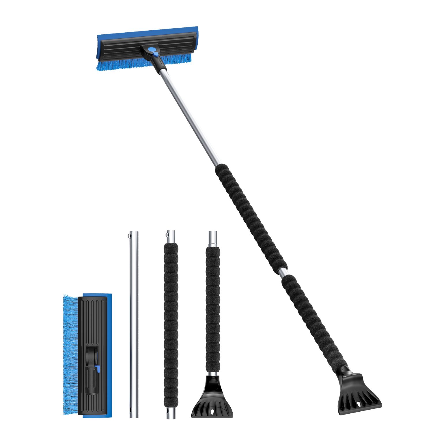 Helloleiboo 길이 조절이 가능한 다기능 자동차 창문 눈삽 자동차 눈 송풍기, 자동차 눈 빗자루, 눈 송풍기, 가정용 눈 삽, 1개 18,900원