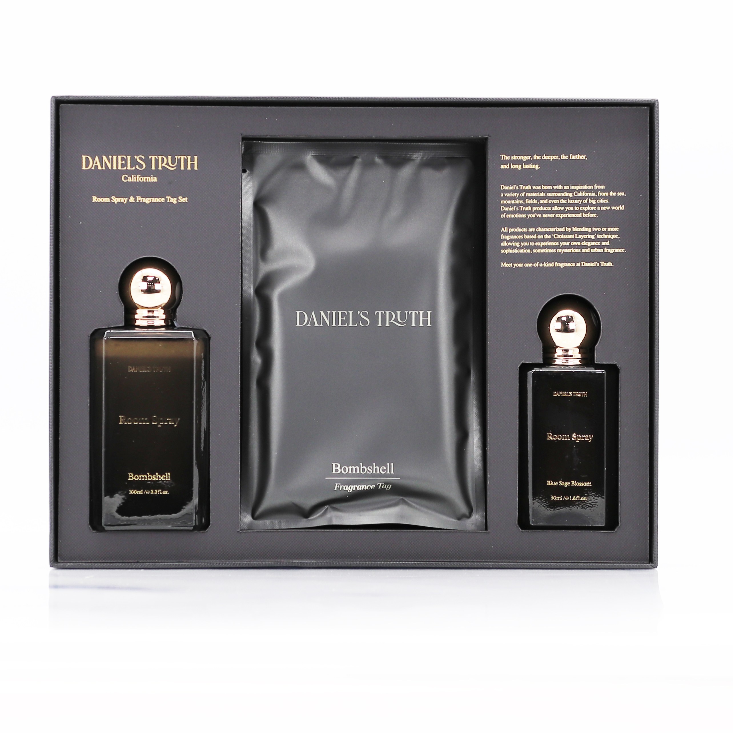 [정식 한글라벨 백화점제품] 다니엘트루스 룸 스프레이 + 프로그런스 태그 기프트세트, 밤쉘+블루세이지 블라섬, 1세트, 150ml 103,000원