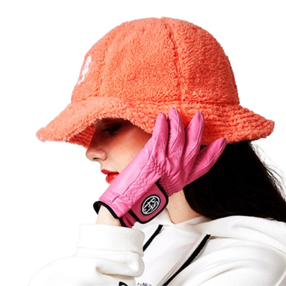 페르시안캣 양털 후리스 골프 버킷햇 핑크(PERB6NBH023) 29,900원