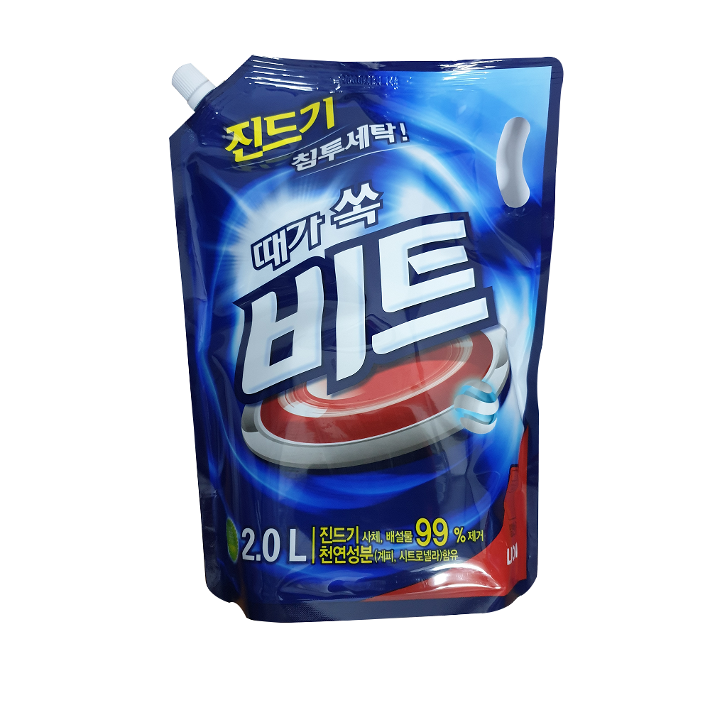 LION 때가 쏙 비트 진드기 침투 세탁 세제 드럼용 리필 2L, 2L, 1개, 현재가 8,290원