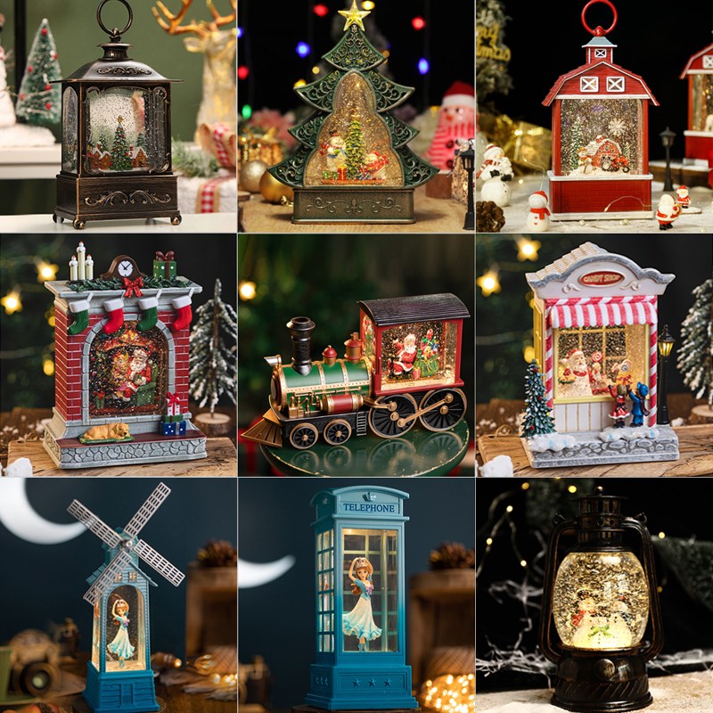 크리스마스 워터볼 오르골 공주 풍차 워터볼 스노우볼 LED 무드등 랜턴 인테리어 장식 소품 크리스마스선물용 40,000원