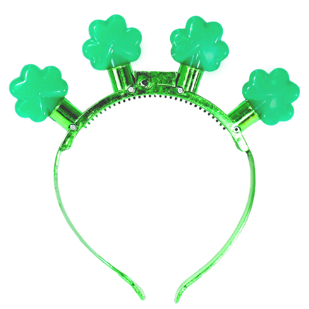 크리스마스 머리띠 헤어핀 BEST, 1개, 51.디스코 파티 LED 클로버 머리띠 4,000원