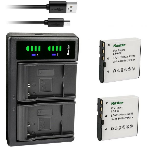 VJIANGER 4K 디지털 카메라용 Kastar 1Pack Battery and LTD2 USB 충전기 교체 WiFi 카메라 1080P 캠코더 비디오 48MP Vlogging 48,300원