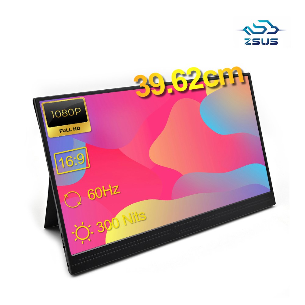 ZSUS 휴대용 모니터 게이밍모니터 15.6inch IPS FHD, PM15A, 39.6cm, 현재가 108,000원