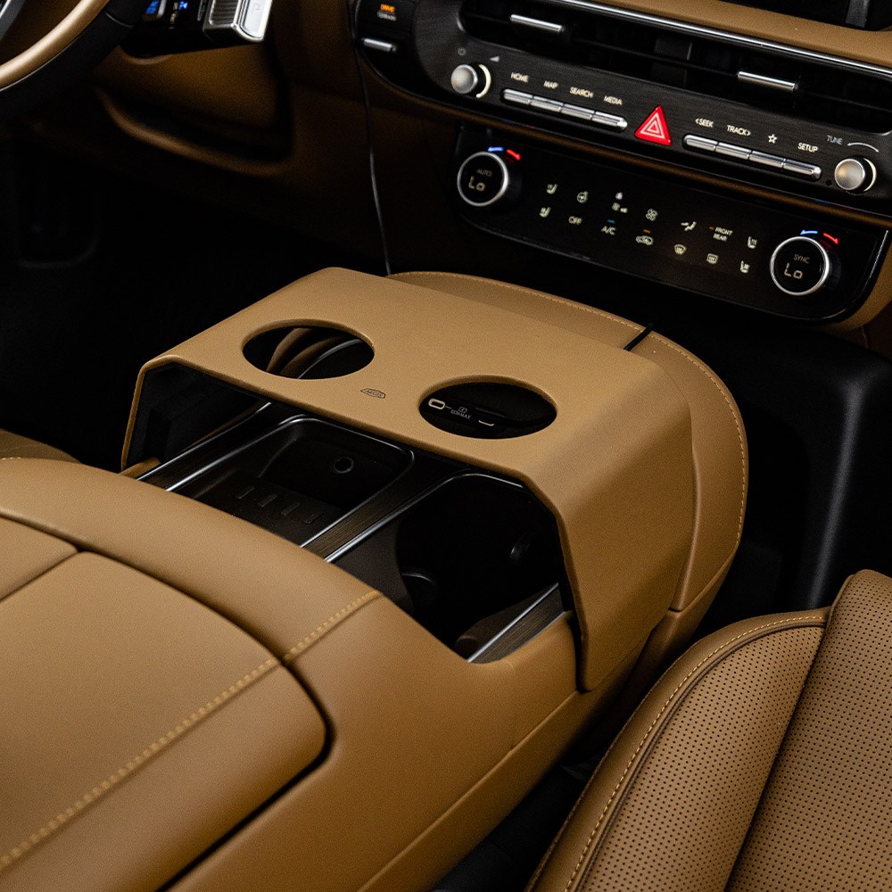 이지스 팰리세이드 LX3 7인승 차량용 컵홀더 가죽 자동차 콘솔박스 트레이, 1개 32,500원