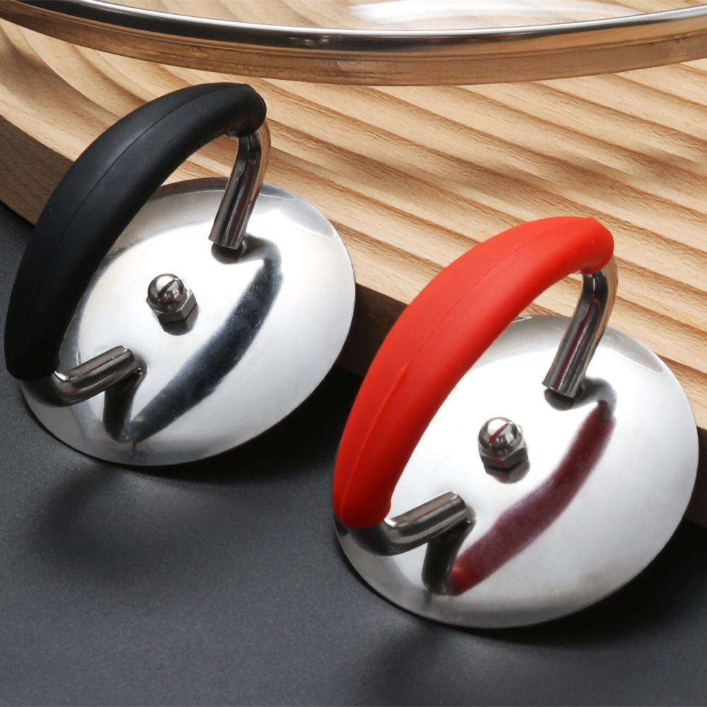 미즈코스 냄비 뚜껑 손잡이 교체용 꼭지 부품 다용도, 1세트, 블랙+레드 5,900원