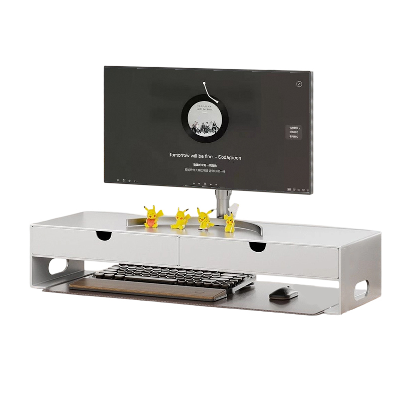 Wiseha 설치 필요없음 서랍형모니터 받침대  탄소강  스탠드 와이드 선반 49,990원