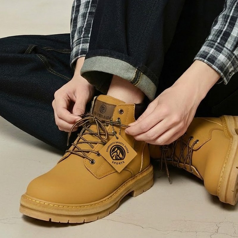 에스비피 남성 키높이 4.5cm 캐주얼 워커 하이탑 미들 통굽 작업화 웰트화 부츠 24,800원