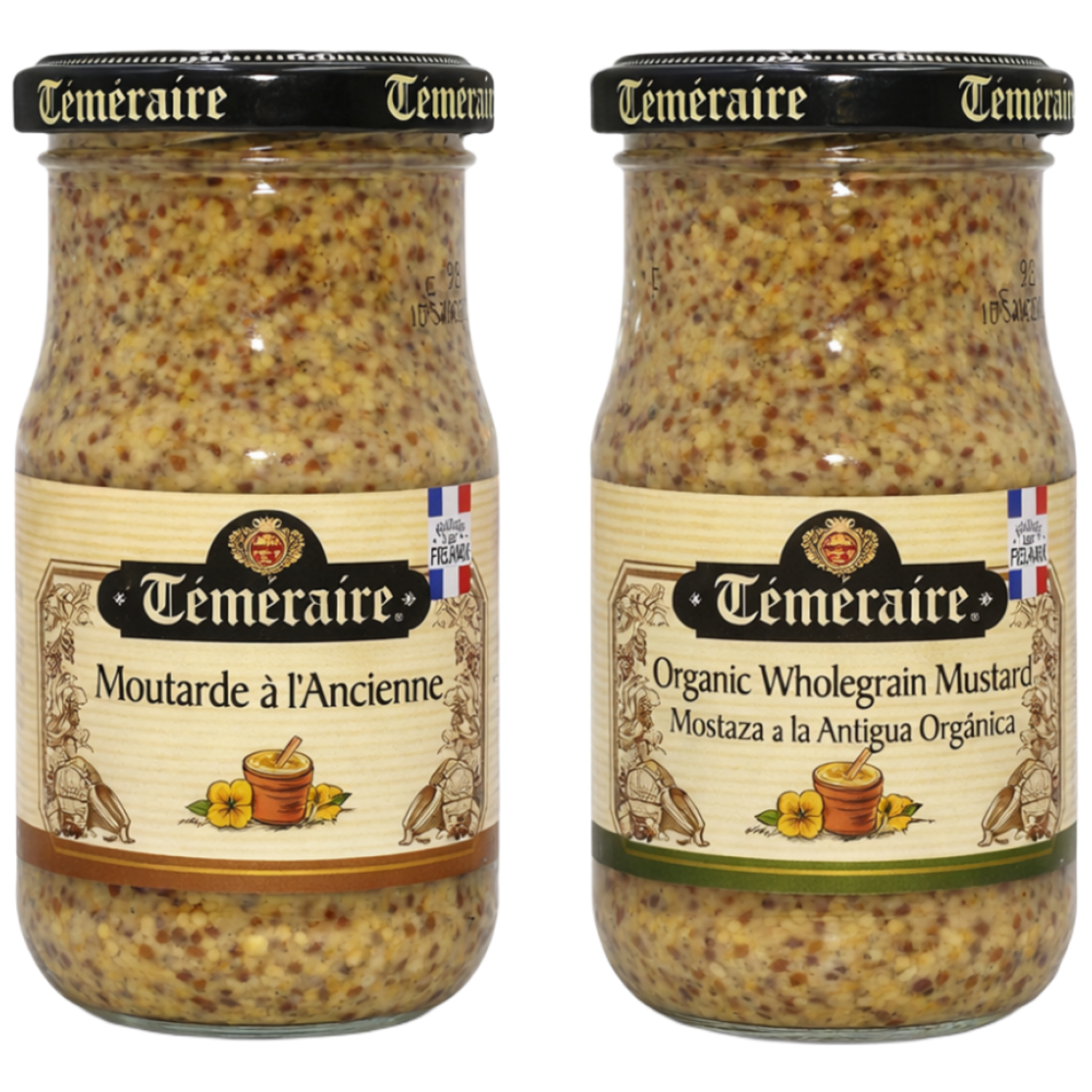 프랑스 테메레 홀그레인 머스타드 2종세트 200gx2 (일반+유기농) 스테이크 소시지용, 2개, 200g 29,900원