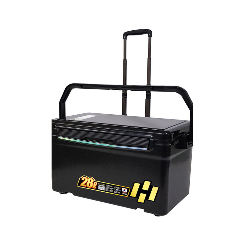 해동 HDF 카리스마 캐리쿨러 28리터 블랙 HB-1831 양문개폐형/배수구/바퀴 264,000원