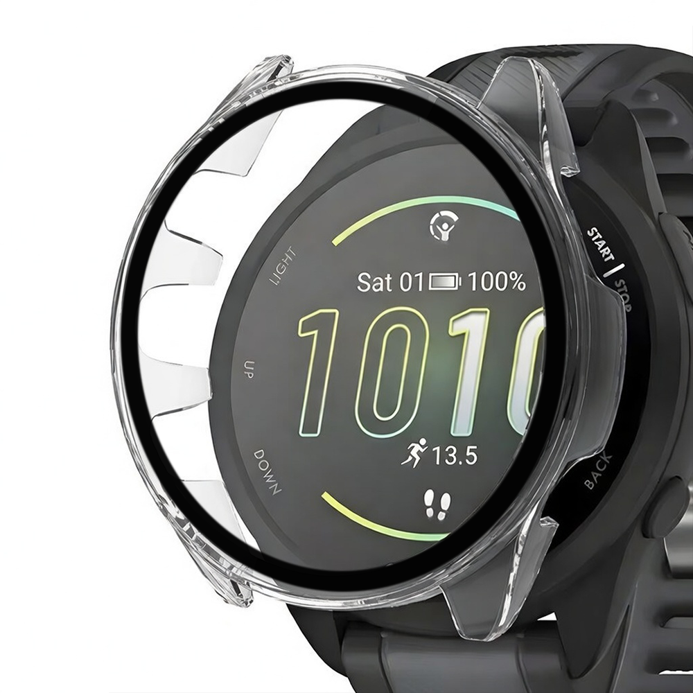 가민 포러너 165 호환 강화유리 풀커버 일체형 하드 스마트워치 케이스, 1개, 투명 10,900원