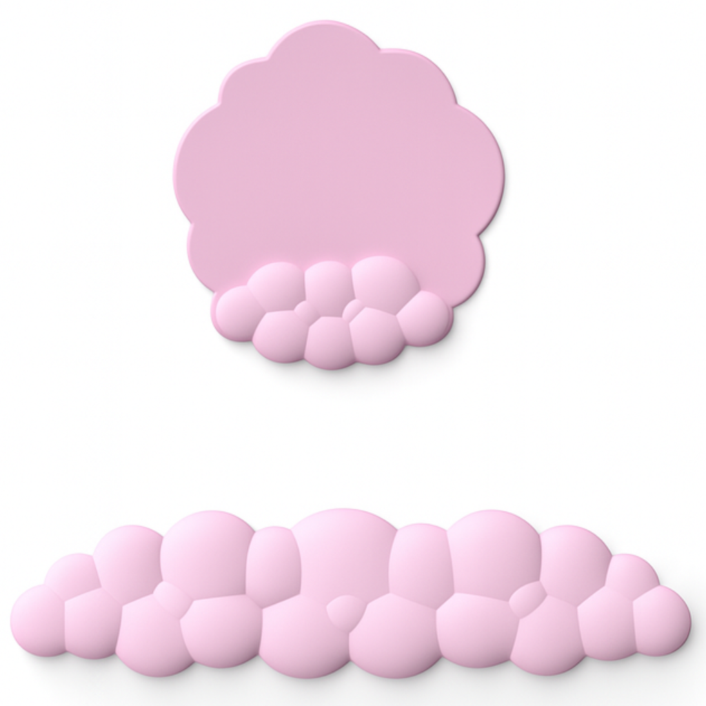 볼리오 메모리폼 구름 마우스 손목 받침대 키보드 팜레스트, 1세트, 핑크 14,800원