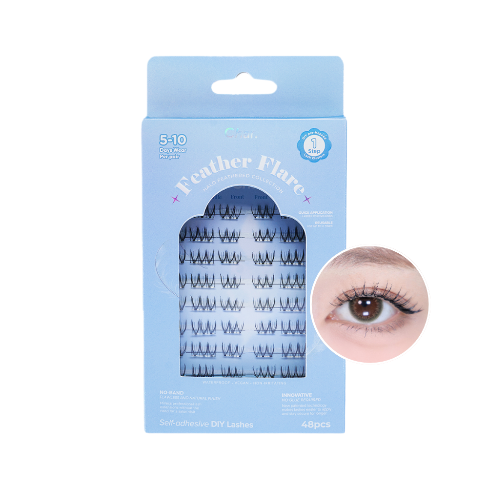 Char 핸드메이드 할로 피더 콜렉션 피더 플레어 인조 속눈썹, 1개, 블랙 44,800원