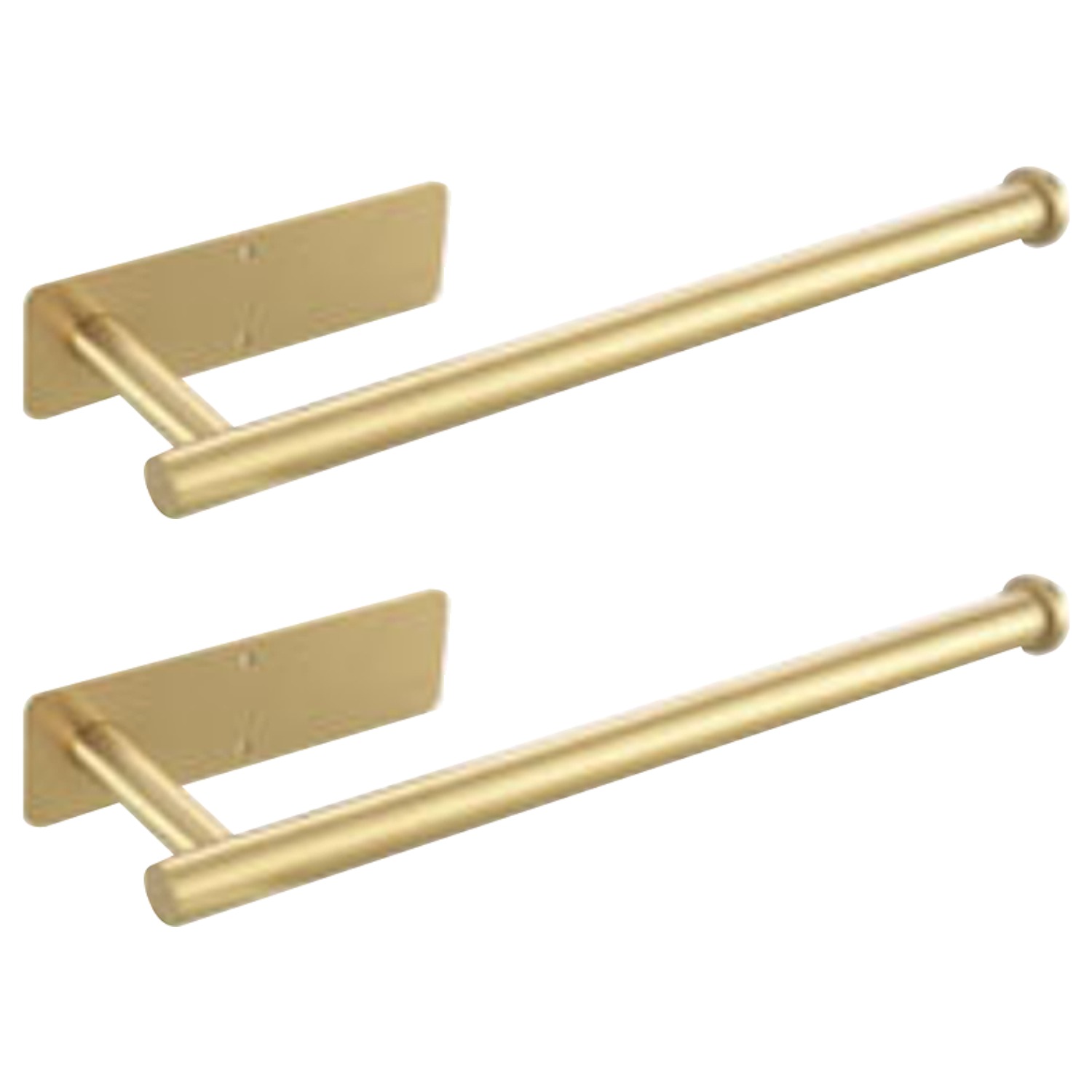 해피이지 화장실 욕실 무타공 심플 스테인레스 스틸 롤 휴지걸이 타월홀더 사각 롱, 골드, 2개 14,700원