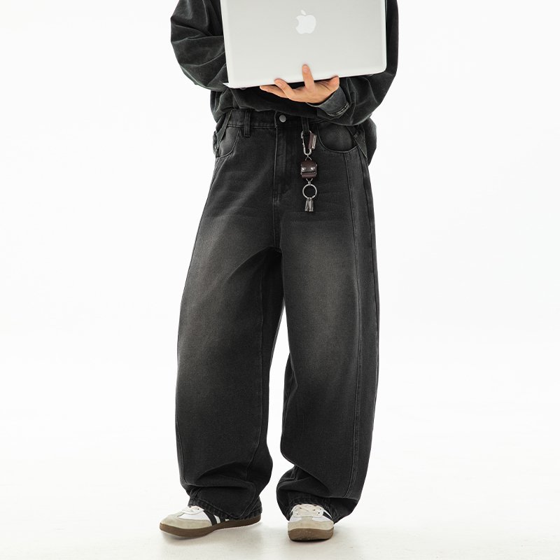 유루 남성용 분활절개 와이드 밴딩 데님팬츠 / MN2383 34,900원