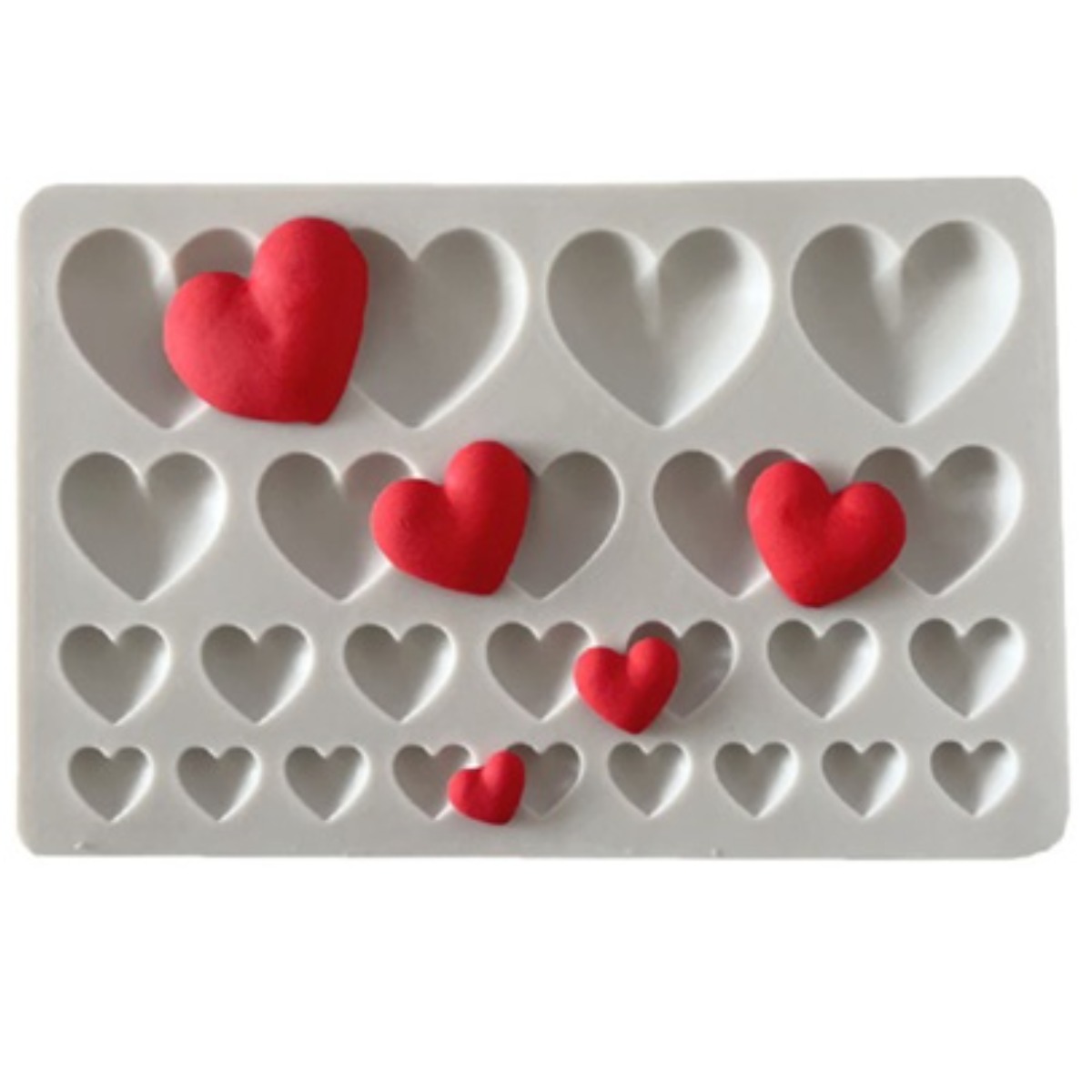 수제몰드 - 하트 사이즈 혼합 25구 , 실리콘몰드 5,900원