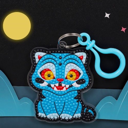 푸른 호랑이 보석십자수 키링 만들기 만들기재료 열쇠고리 민화 퍼니스쿨 2,600원