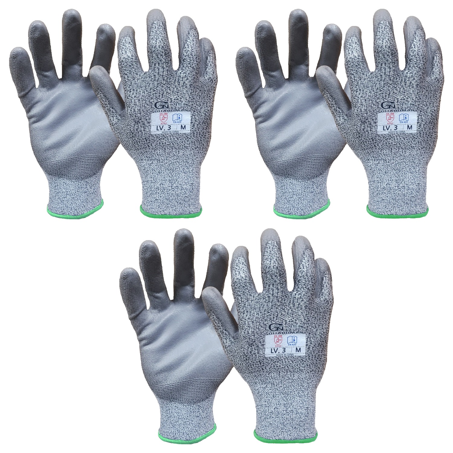 가드맨 컷레벨3 절단방지 코팅장갑 양손착용 세트 7,650원
