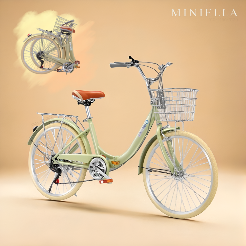 미니엘라 접이식 자전거 여성용 미니벨로 폴딩자전거 클래식 바구니자전거 179,000원