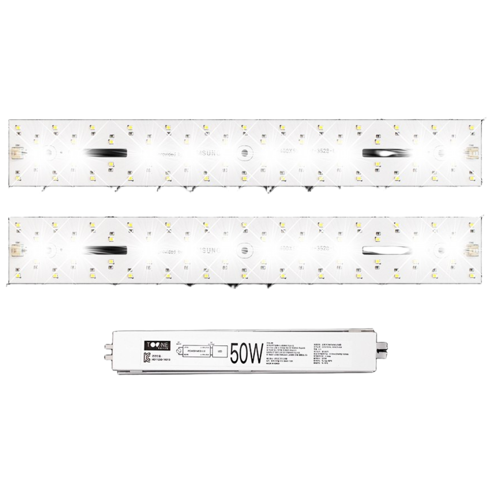 LED모듈 기판 리폼 세트 주방/욕실등(400x52mm) 50W 삼성 국산 자석 설치 27,900원