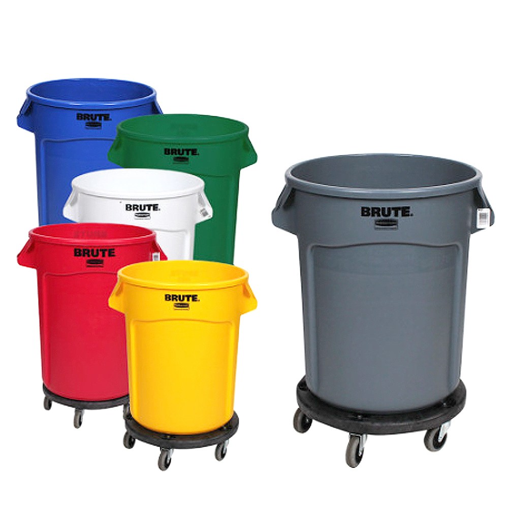 러버메이드 브루트 돌리세트 75L 121L 대형 플라스틱 원형통 컨테이너 업소용 쓰레기통 카페 원두보관 2620+261960+2640 160,600원