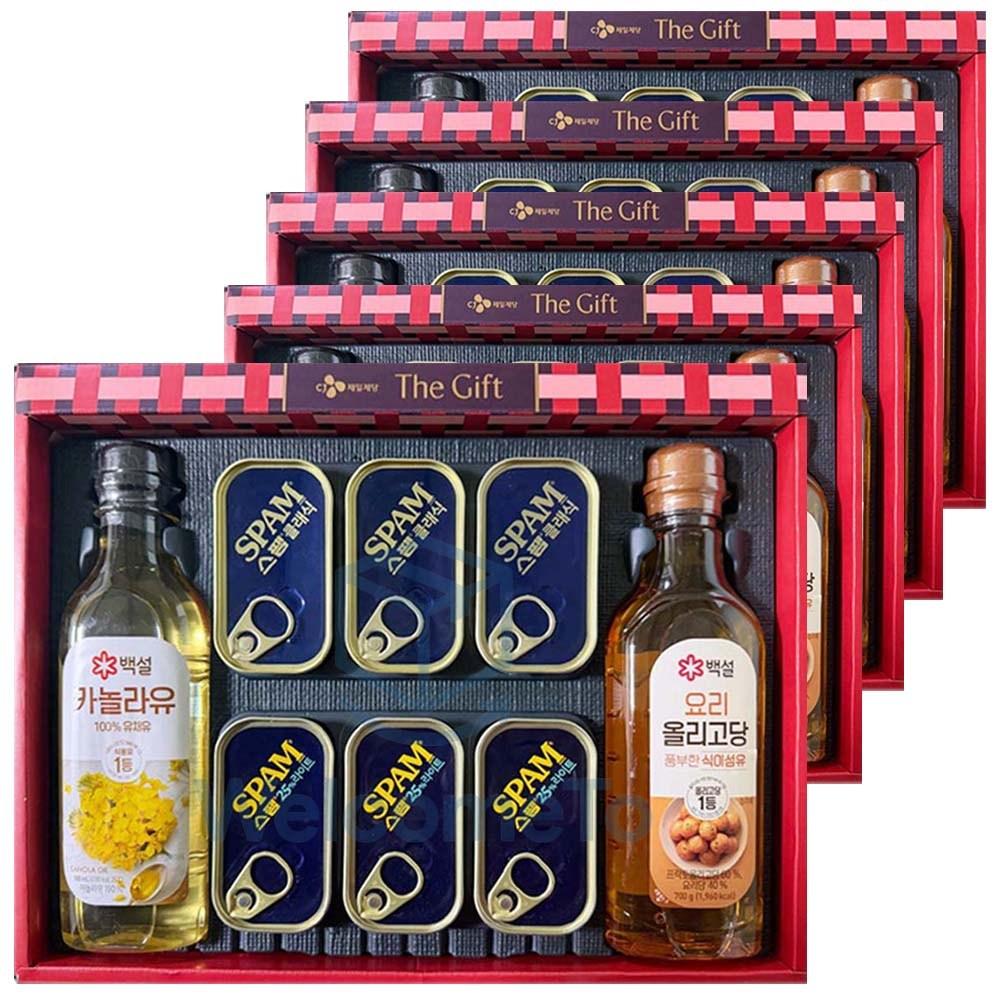 추석선물세트 CJ 스팸선물세트 특별한선택h1호 x5개(1BOX)+선물용가방 명절 선생님 104,910원