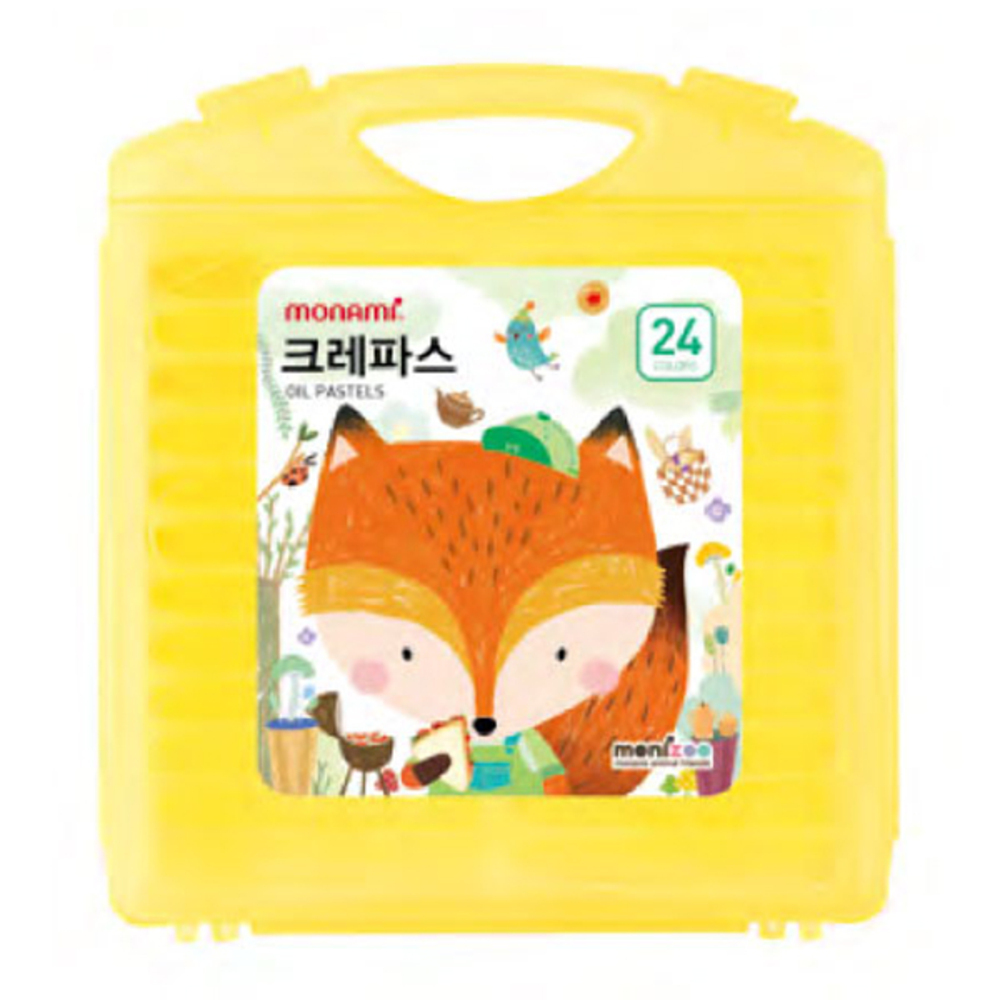 모나미 모니주 크레파스 중성, 24색, 1개 3,000원