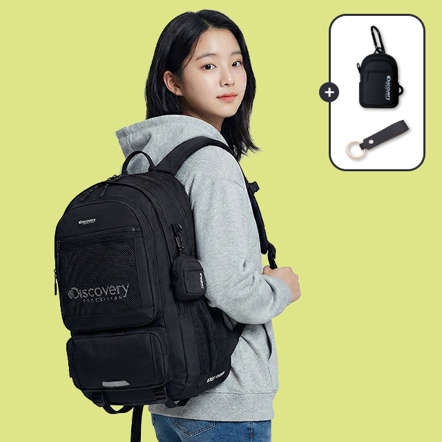 디스커버리 백팩 BP 리헤로 가방 라이크 에어 RS LA 옵티머스 + 가죽 키링 세트 140,000원