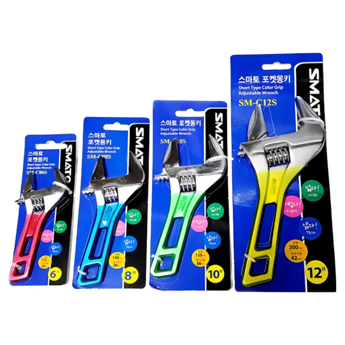스마토 몽키스패너 6인치 8인치 10인치 12인치, SM-C06S 6,700원