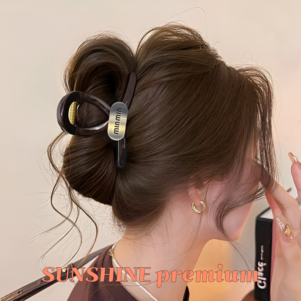 SUNSHINE 프리미엄 실버 포인트 빅사이즈 올림머리 헤어 집게핀 18,000원
