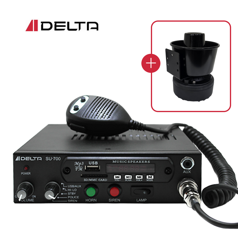 델타 SU-700 싸이렌앰프 50W 미니혼 스피커세트 278,000원