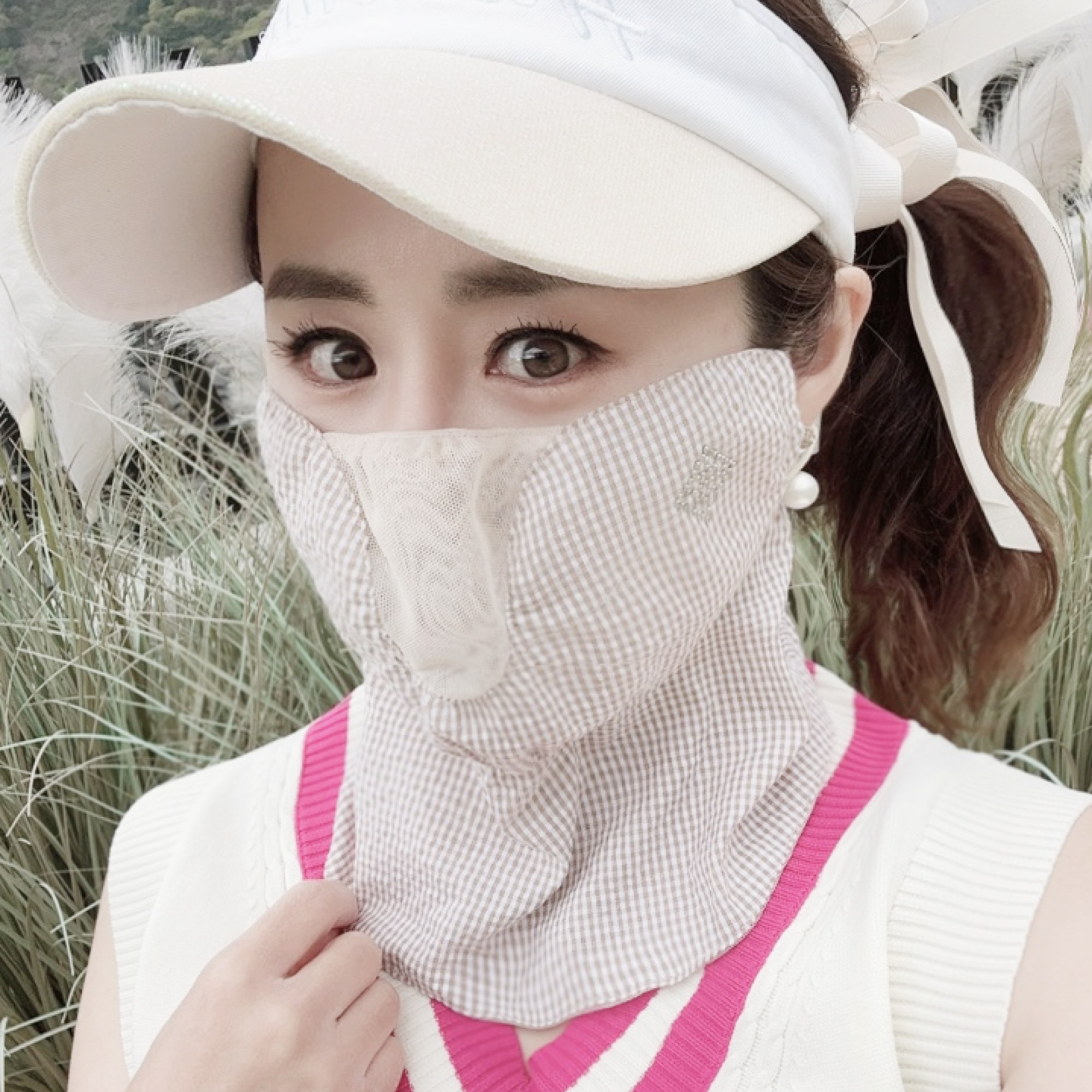 휴스토니 국산 C4 골프 마스크 99% 자외선차단 얼굴햇빛가리개 25,900원