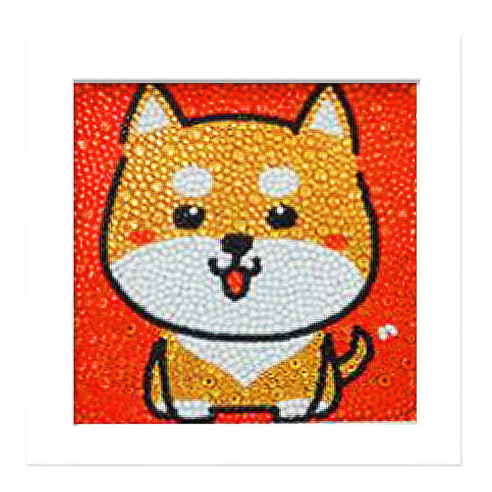 모모픽스페인팅 보석 십자수 DIY 키트 세트 15 x 15 cm, DA09 강아지, 1세트 9,900원