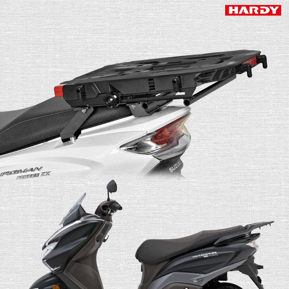 스즈키 버그만 스트리트125EX 튜닝 하디 3단고정 슬라이드캐리어 짐대 탑박스브라켓, 1개 107,000원