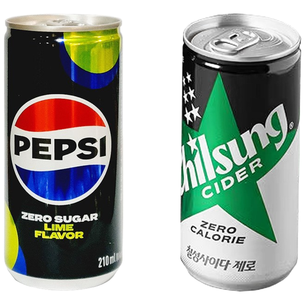 롯데 칠성사이다 제로 펩시제로 2종 30캔 세트, 30개, 210ml 21,600원