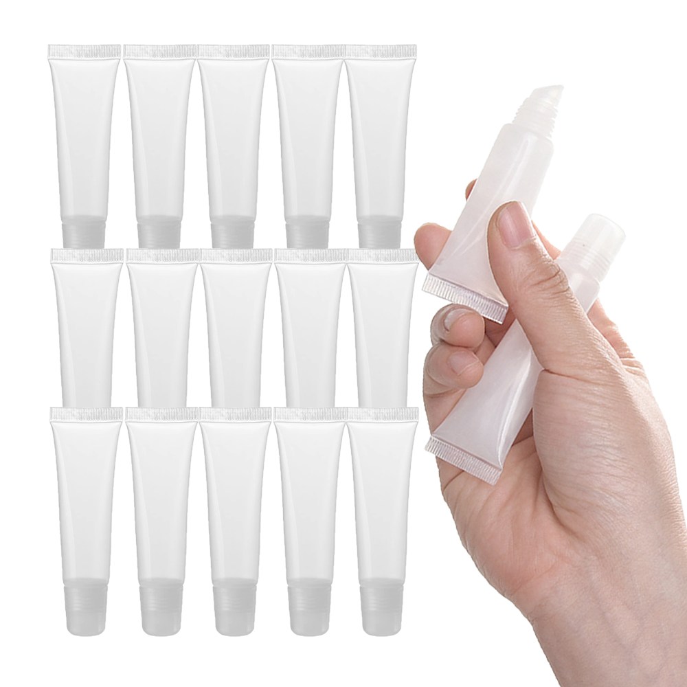 이지유 여행용 공병 립튜브 세트 휴대용 치약 립밤 핸드크림 화장품 소분 용기 튜브, 15개, 투명 15ml 6,800원