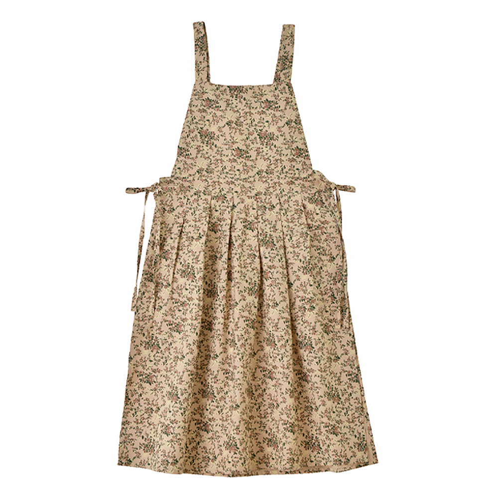 젊은이마켓 플라워 옆트임 린넨 앞치마, 브라운, 1개 13,500원