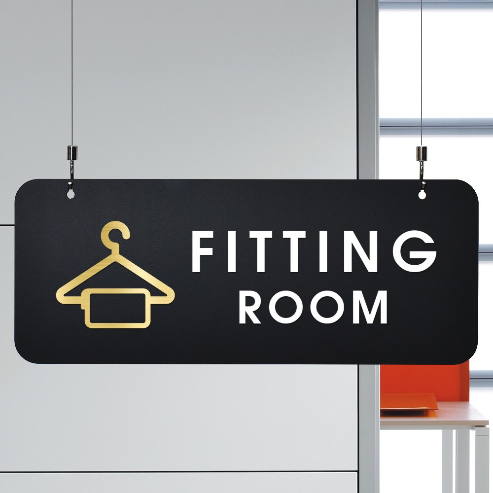 루리앤메리 매장을위한 블랙골드 하늘걸이 14 피팅룸 안내판 A SIZE 20,000원