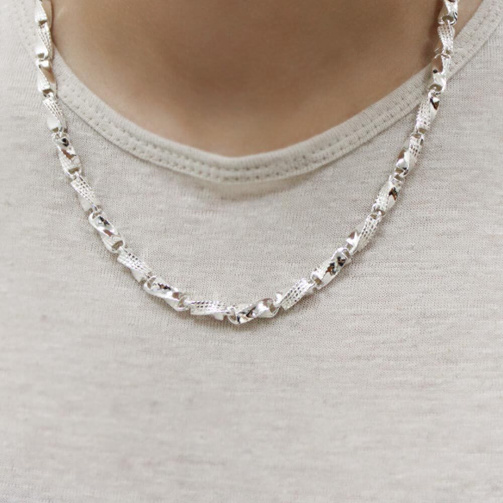 더빛주얼리 남성 실버 체인 크로커 은목걸이 남자은목걸이 491,260원